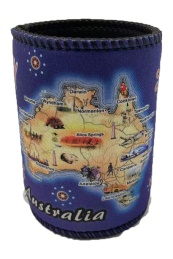 Stubbier Holder - Map (Blue)