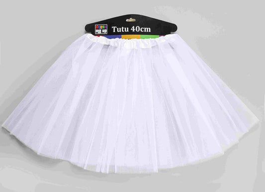White No Lining Tutu 40Cm