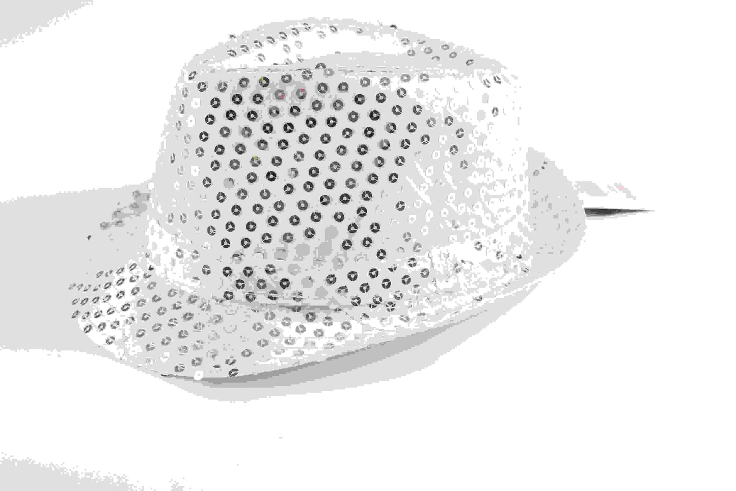 White Sequin Top Hat