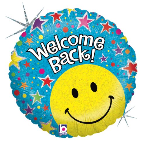 Helium INFLATED Welcome Back Holographic Round