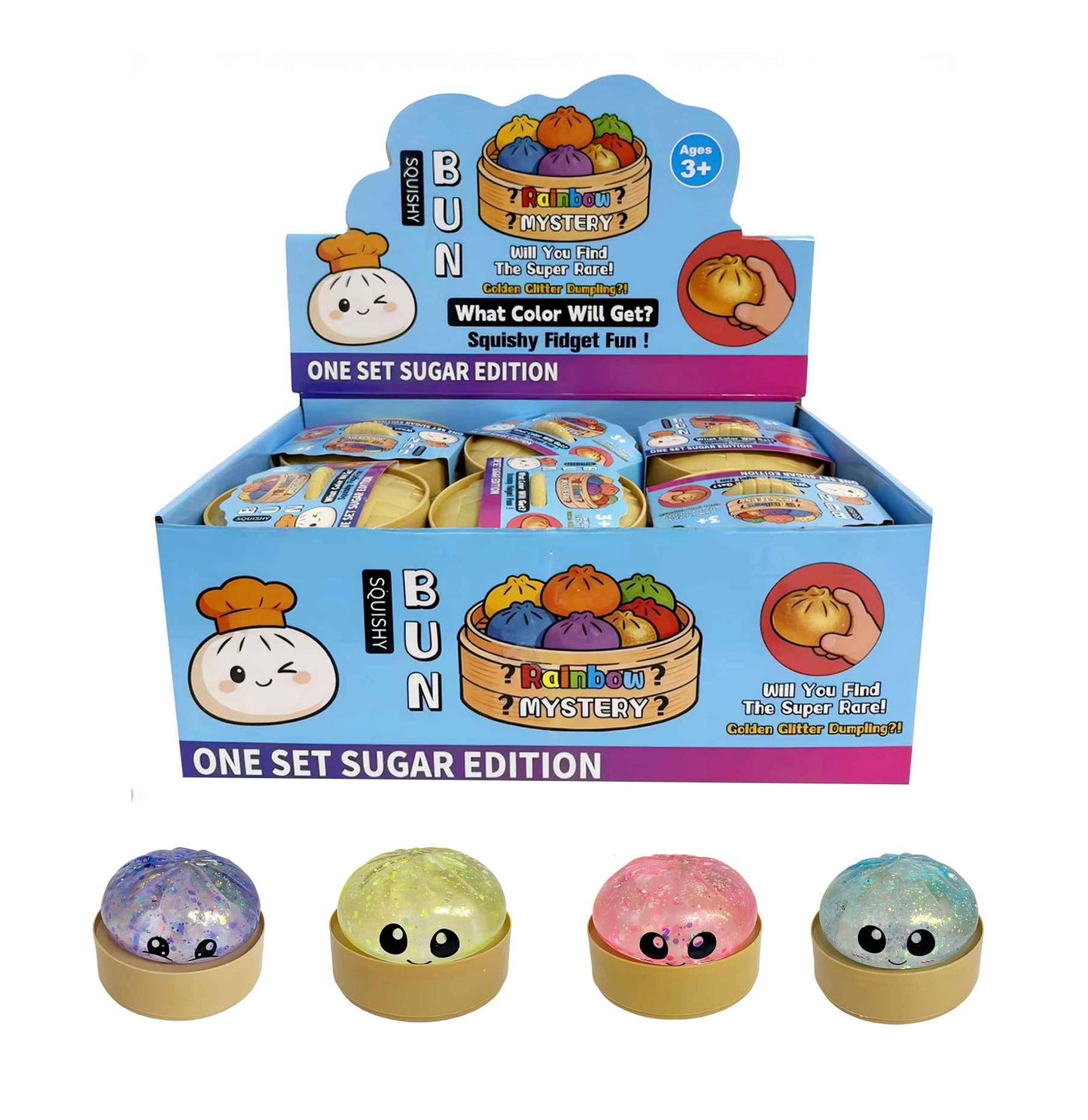 Squishy Bun Rainbow Mystery Dumpling — Sugar Edition Capsule