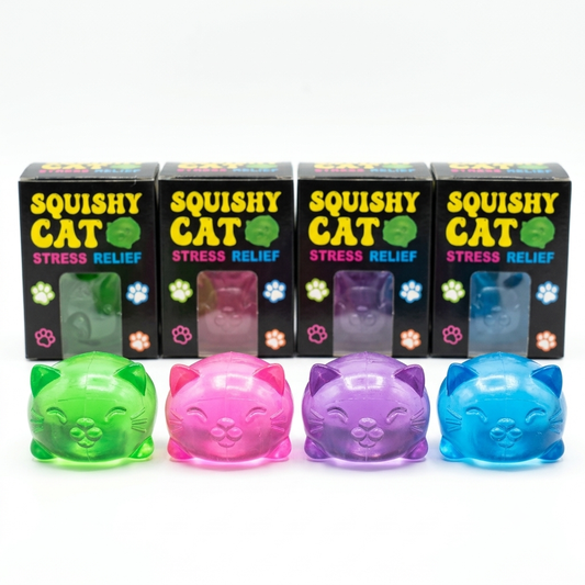 Squishy Cat — Translucent Gel Stress Relief Toy